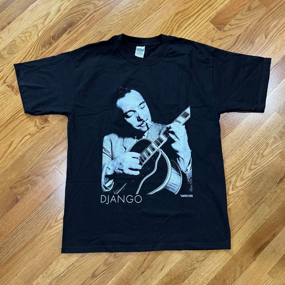 Vintage Django Reinhardt T-Shirt Jazz Music Guitarist Mens L 1990 Single Stitch